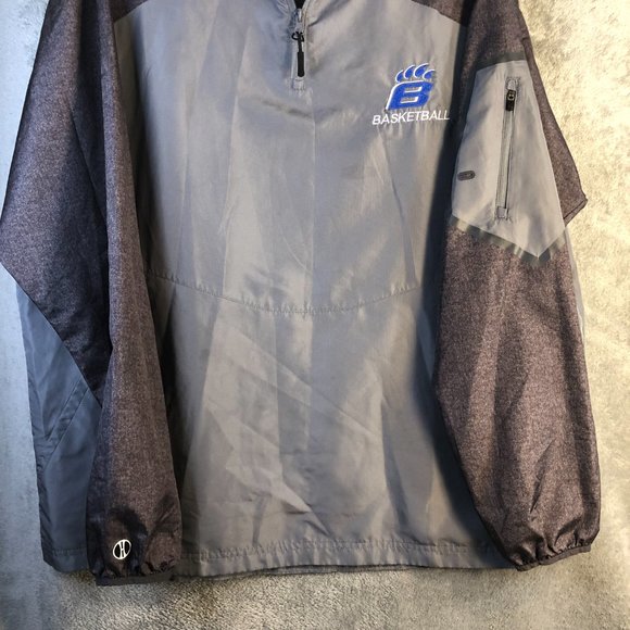 Holloway Men's XL Basketball 1/4 Zip Pullover Gray Jacket WPL 11783 - Picture 3 of 14